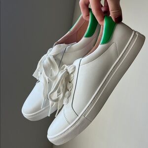 Kate Spade White and Green Women's Sneakers